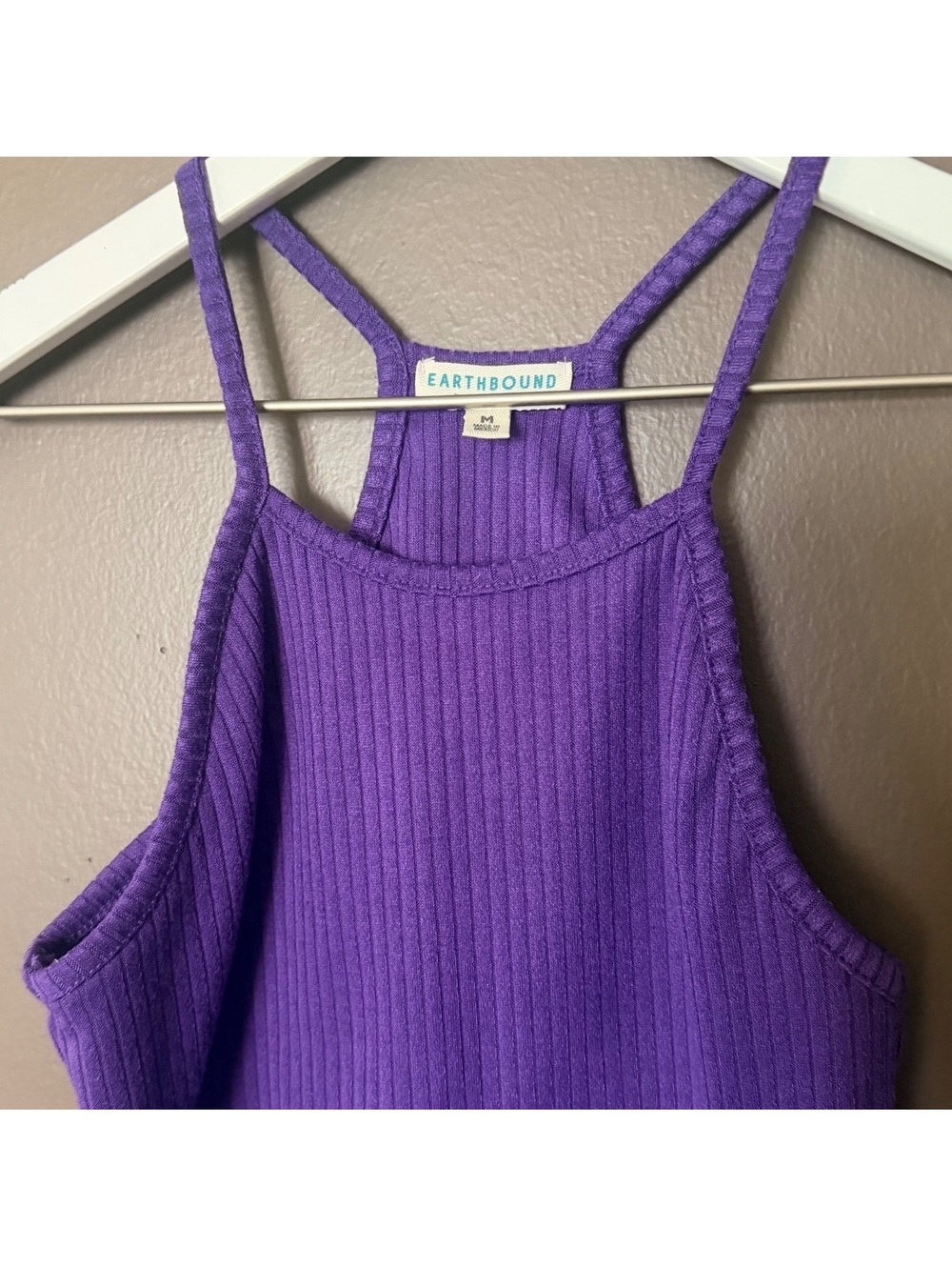 Earthbound purple ribbed tank top Size M #summer #hippie #fairy #grunge